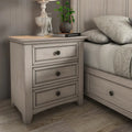 iNSPIRE Q Classic Ediline 3-Drawer Wooden Nightstand with Charging Station - image 1