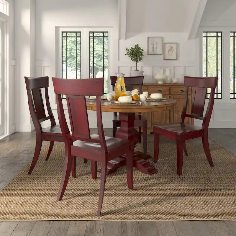 Set of 2 Ronda Wooden Dining Chairs with Panel Back - image 3