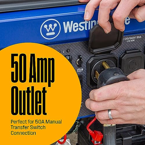 Westinghouse Outdoor Power Equipment 12500 Peak Watt Dual Fuel Home Backup Portable Generator