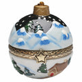Christmas Decoration - Porcelain Surprise Ornaments Box - Winter Night - image 1
