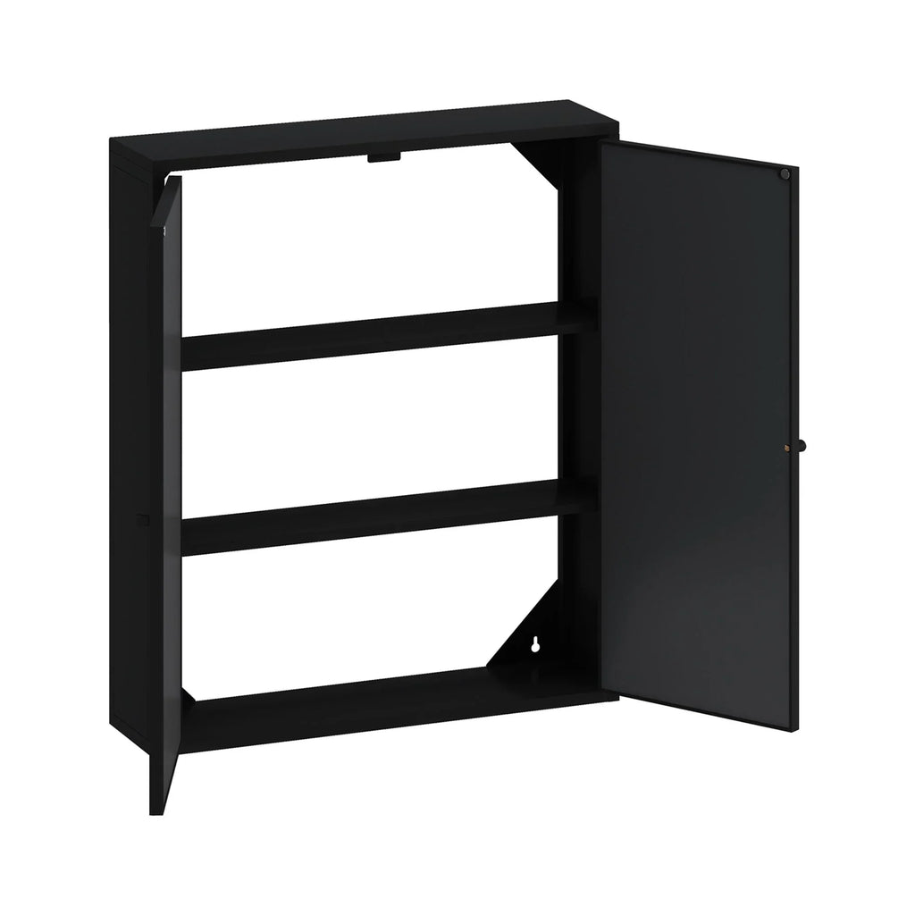 27.56"Modern Wall Cabinet with Glass Doors, Bathroom Cabinet with Featuring Three-tier Storage for Entryway Living Room, Bathroom or Dining Room - image 26