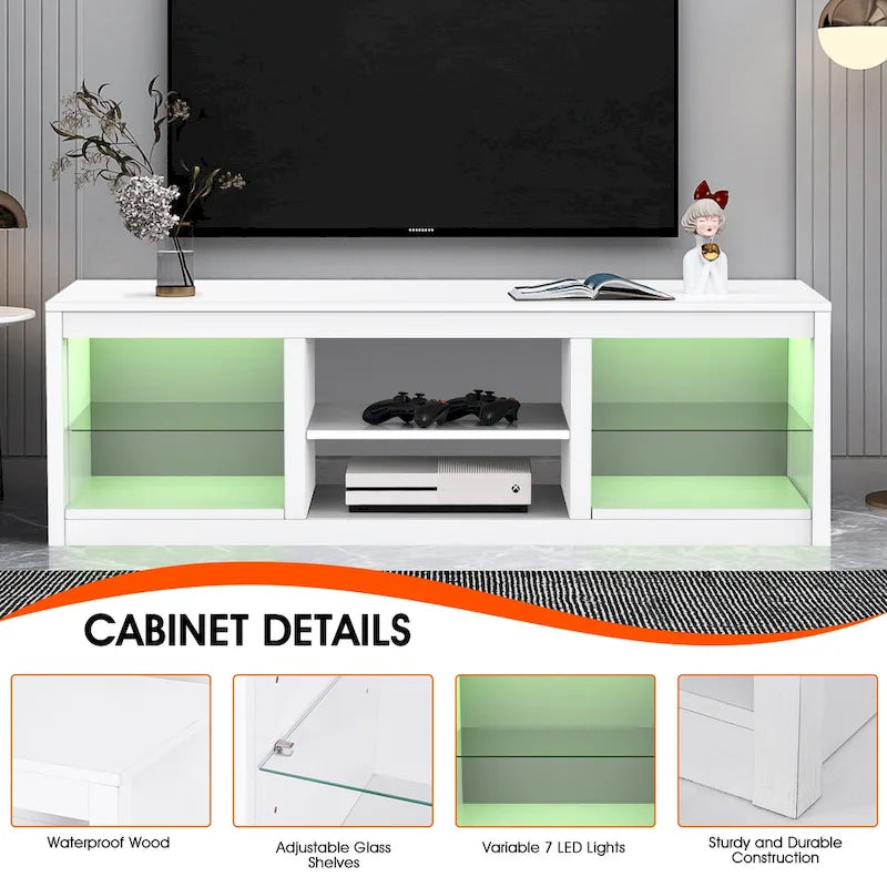 66-Inch Contemporary RGB LED TV Stand Console for TVs Up to 75 Inches - image 20