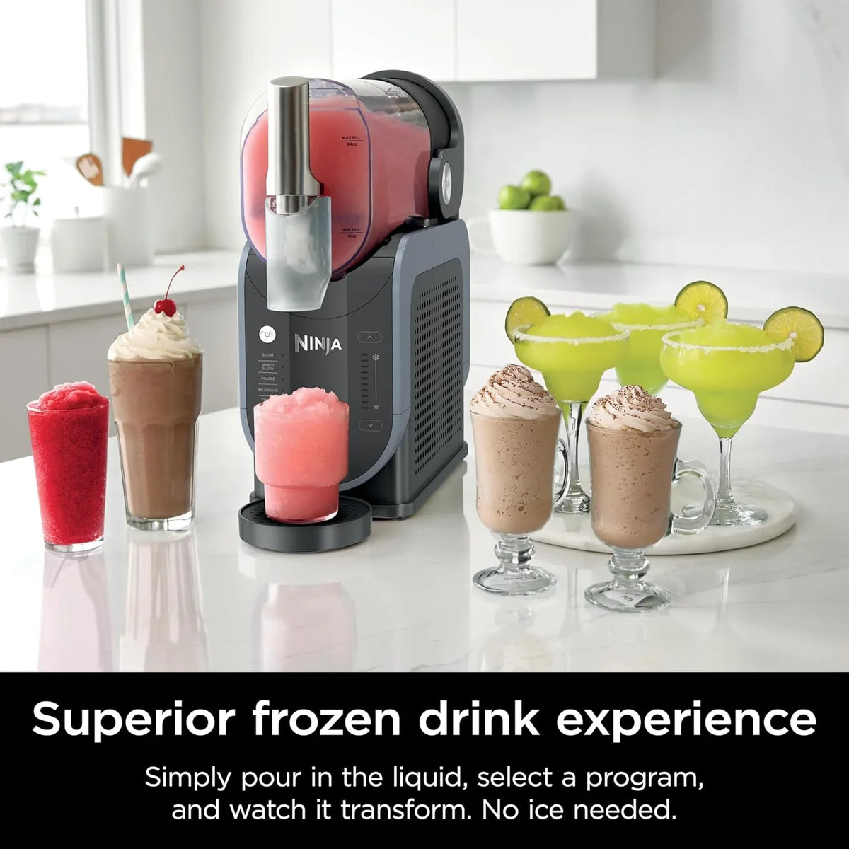 SLUSHi with RapidChill Technology, 88 oz. Frozen Drink & Slushie Machine, 5 Preset Programs, Margaritas, Frappés, and More, P