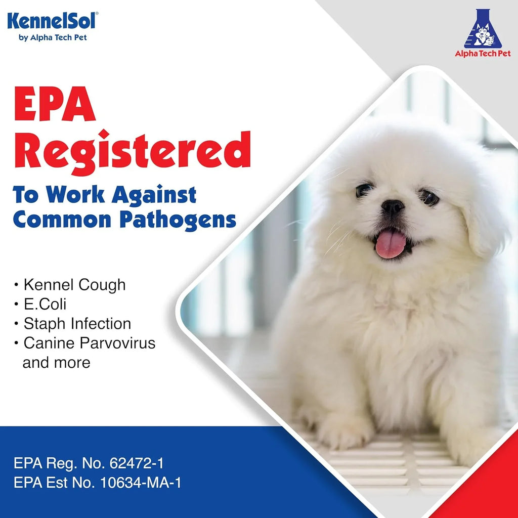 1-Step Kennel Cleaner - EPA Registered Liquid Concentrate Disinfectant and Deodorizer, Effective Against Bacteria and Viruses
