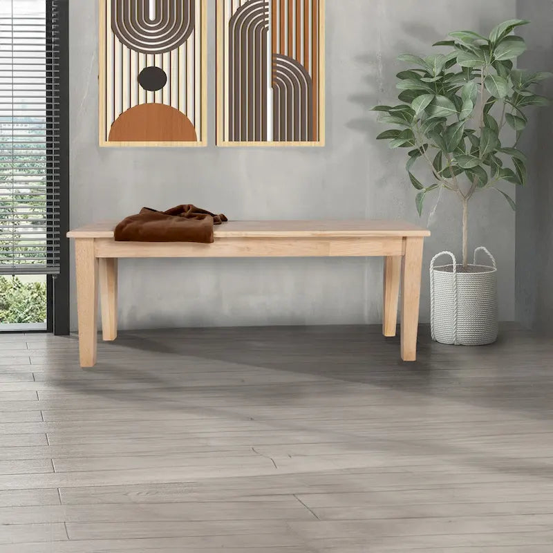 Solid Wood Dining Bench in Shaker Style - image 7