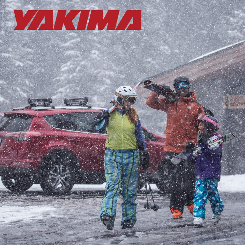 Yakima, PowderHound 6 Ski & Snowboard Mount, Fits Up to 6 Pairs of Skis or 4 Snowboards, Rides Quietly, Fits Most Roof Racks,