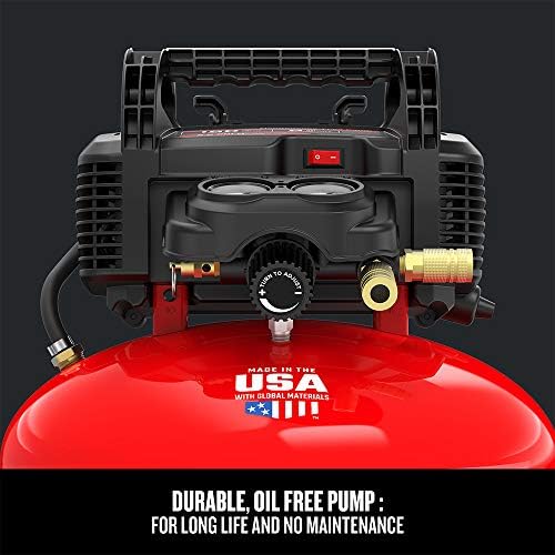 CRAFTSMAN Air Compressor, 6 Gallon, Pancake, Oil-Free with 13 Piece Accessory Kit (CMEC6150K)