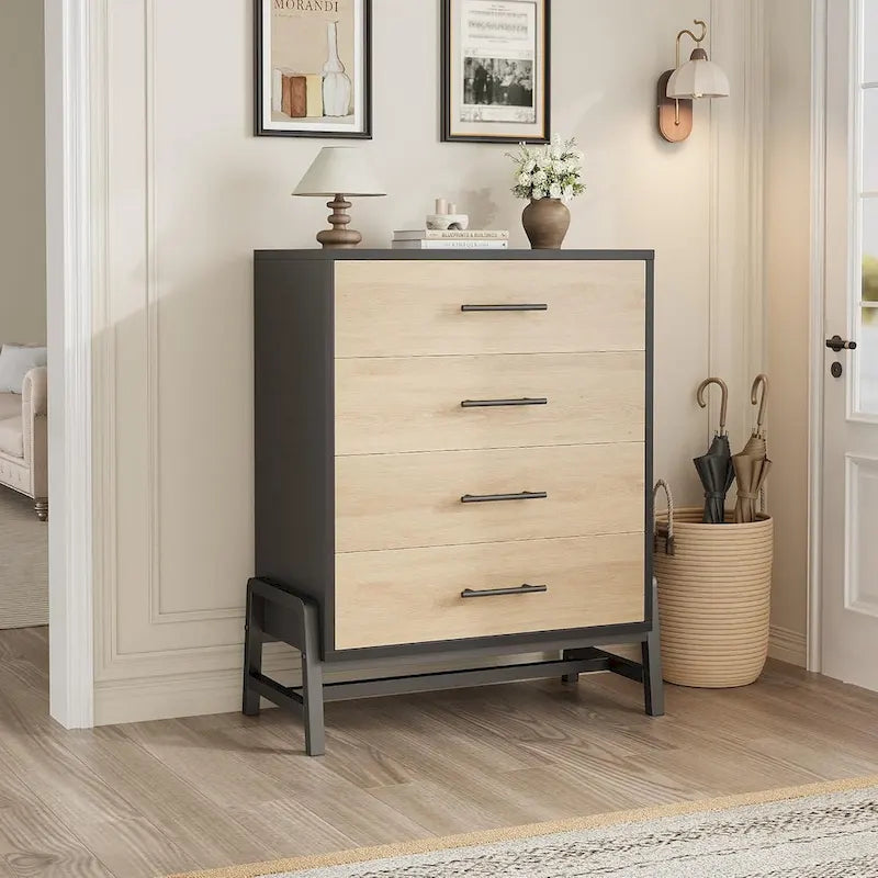 Freestanding 4-Drawer Dresser with Storage - 38.6" Tall - image 8