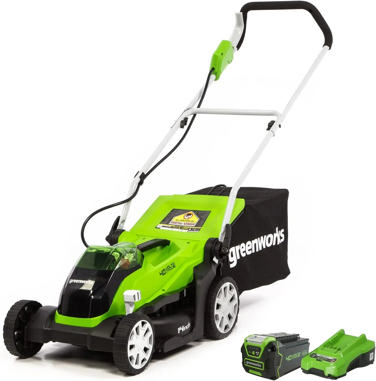 Greenworks 40V 16" Cordless Lawn Mower, Ultra-Light Push Mower with 4.0Ah Battery - image 3