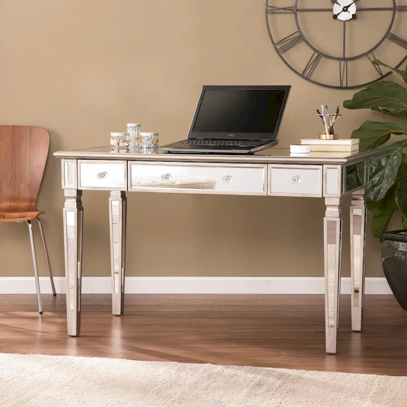SEI Furniture Wheaton Glamorous Mirror Writing Desk - image 2