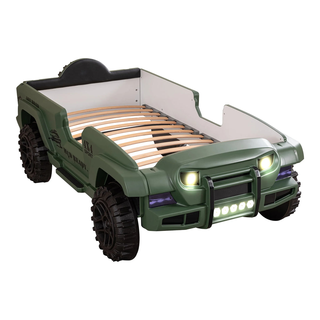 Furniture of America Terra Kids Plastic Twin SUV Bed with LED and Sound, Black - image 37