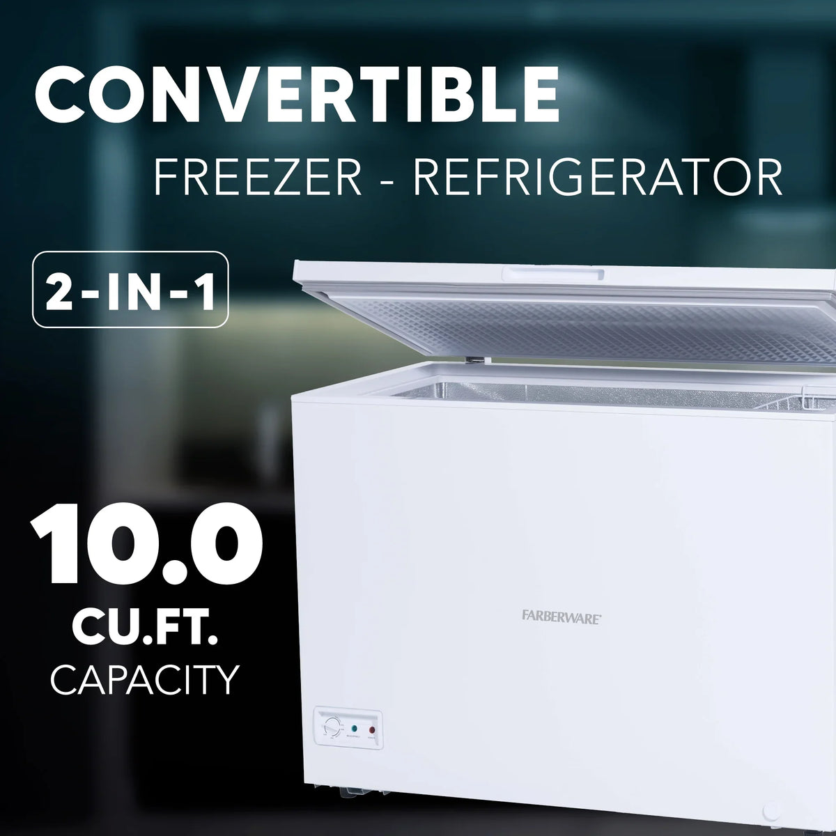 Farberware 10.4 cu ft Chest Freezer, White - image 6