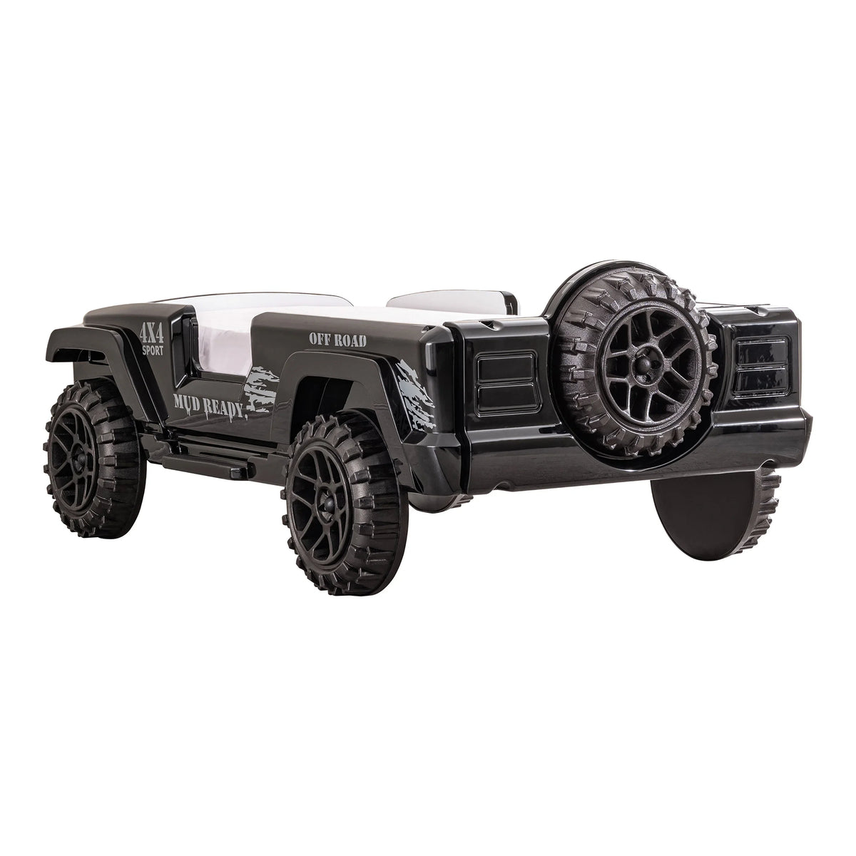 Furniture of America Terra Kids Plastic Twin SUV Bed with LED and Sound, Black - image 10