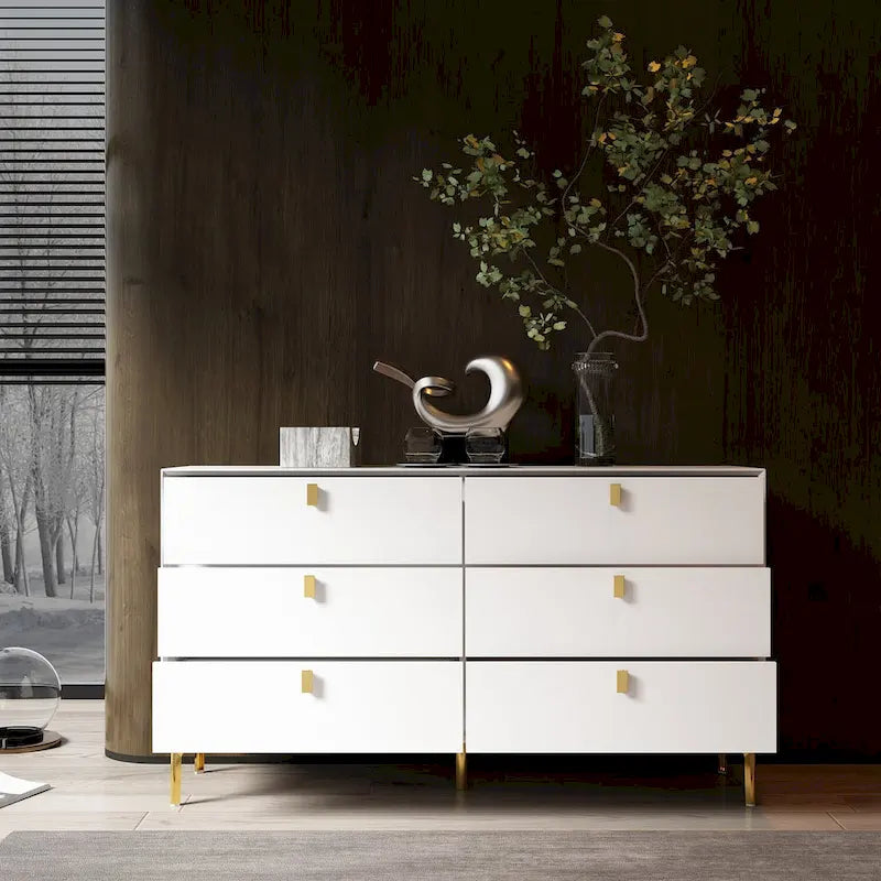 Mid-Century 6-Drawer Storage Dresser Chest Sideboard - image 31