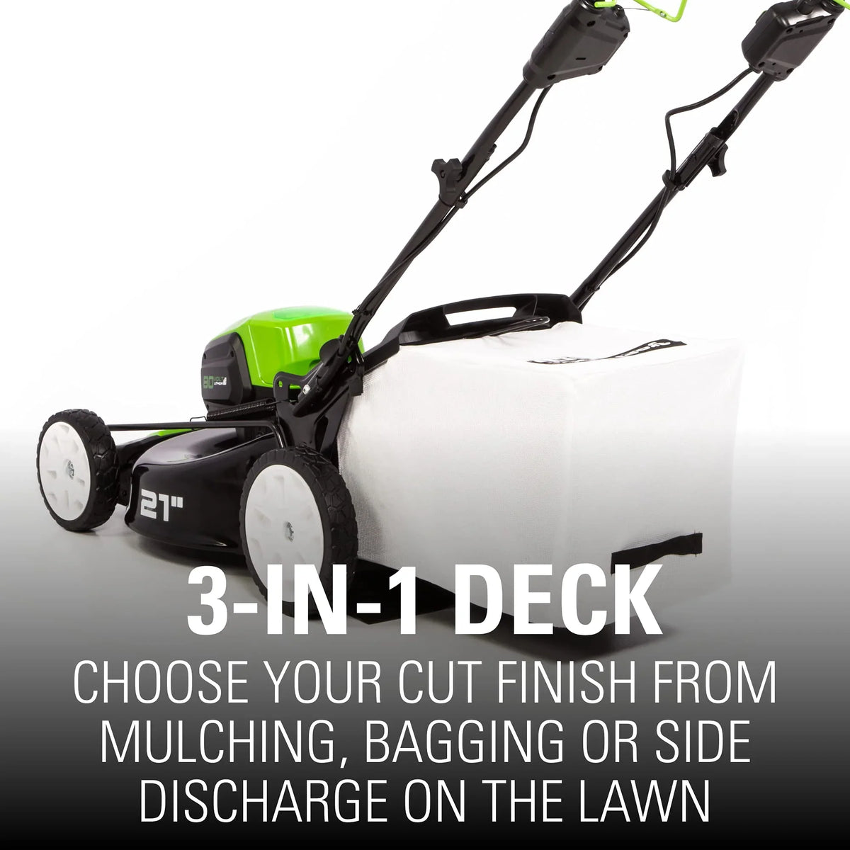 80V Cordless 21′′ Self-Propelled Brushless Lawn Mower | Greenworks