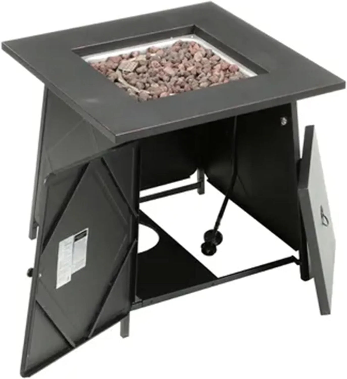 Four Seasons Patio Dual Heat 50,000 BTU Square Gas Fire Pit