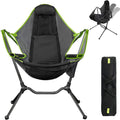 VEANERWOOD Hammock Camping Chair Folding Rocking Chair with Pocket Steel Heavy Duty Portable Camping Chair with High Back Out