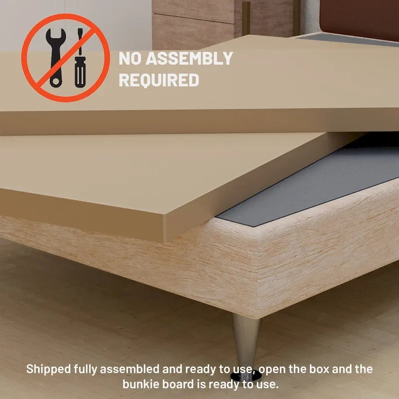 ONETAN 1.5-Inch Split Bunkie Board for Mattress Support - Fully Assembled, Enhanced Comfort, Gray - image 7