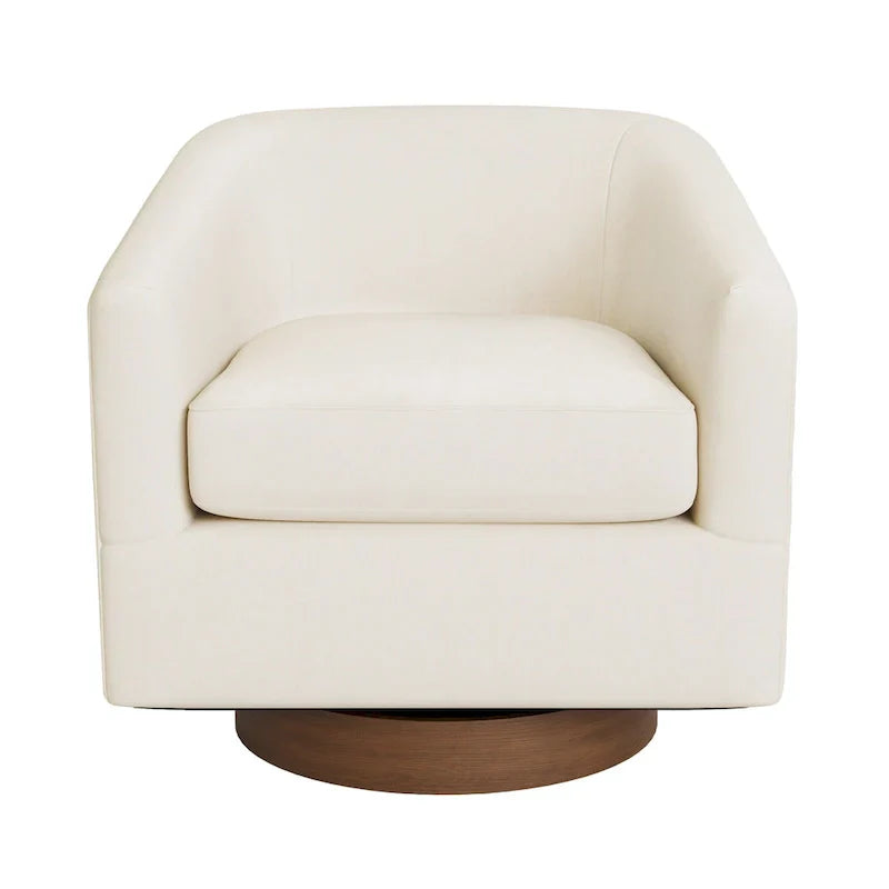 LUE BONA Contemporary Upholstered Wooden Barrel Swivel Accent Chair for Living Room - image 13