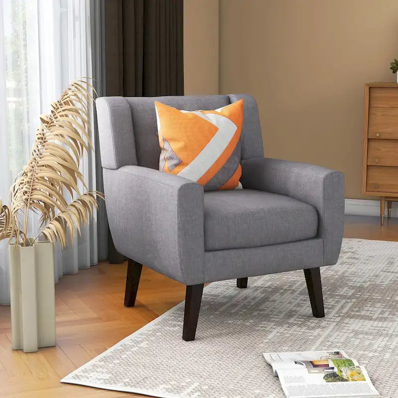 Contemporary Linen Button-Tufted Accent Chair - image 6