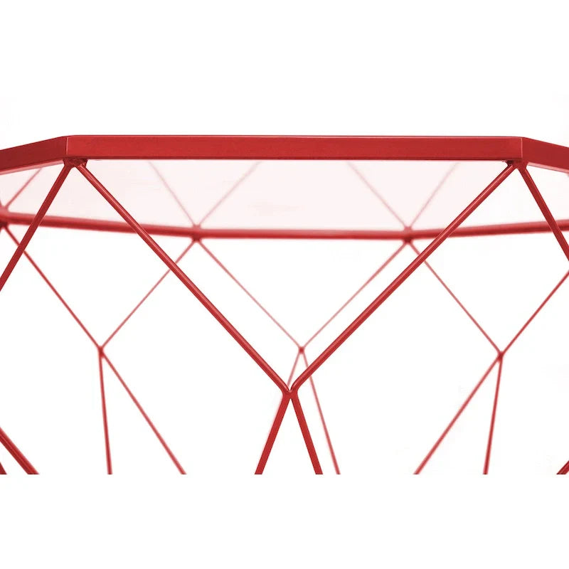 Malibu 22 Modern Octagonal Coffee Table with Tempered Glass Top and Durable Metal Geometric Base for Living Room or Office - image 27