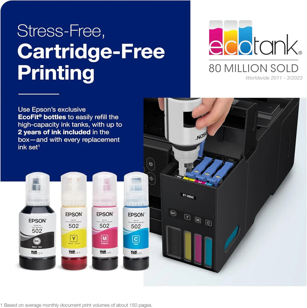 Epson EcoTank ET-4800 Wireless All-in-One Inkjet Printer, White – Cartridge-Free, Scanner, Copier, Fax, ADF, Ethernet, Home Office - image 5