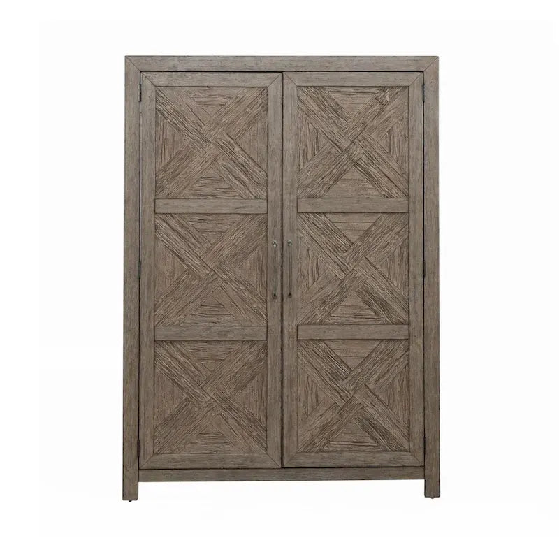 Skyview Lodge Cobblestone Oak Armoire - Spacious Bedroom Storage (54" W x 20" D x 75" H) - image 3