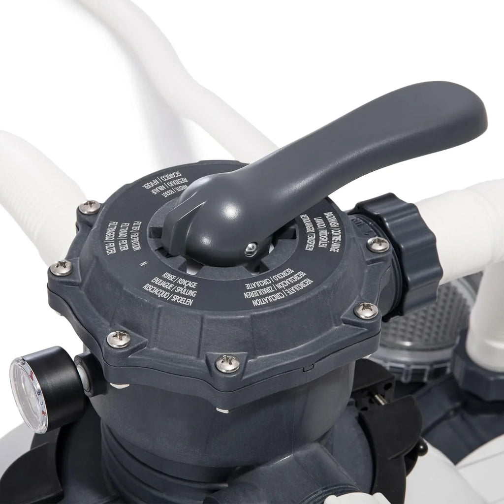 Intex 26651EG Krystal Clear 16 Inch 3,000 GPH Above Ground Pool Sand Filter Pump with Automatic Timer, GFCI, and 6 Function C