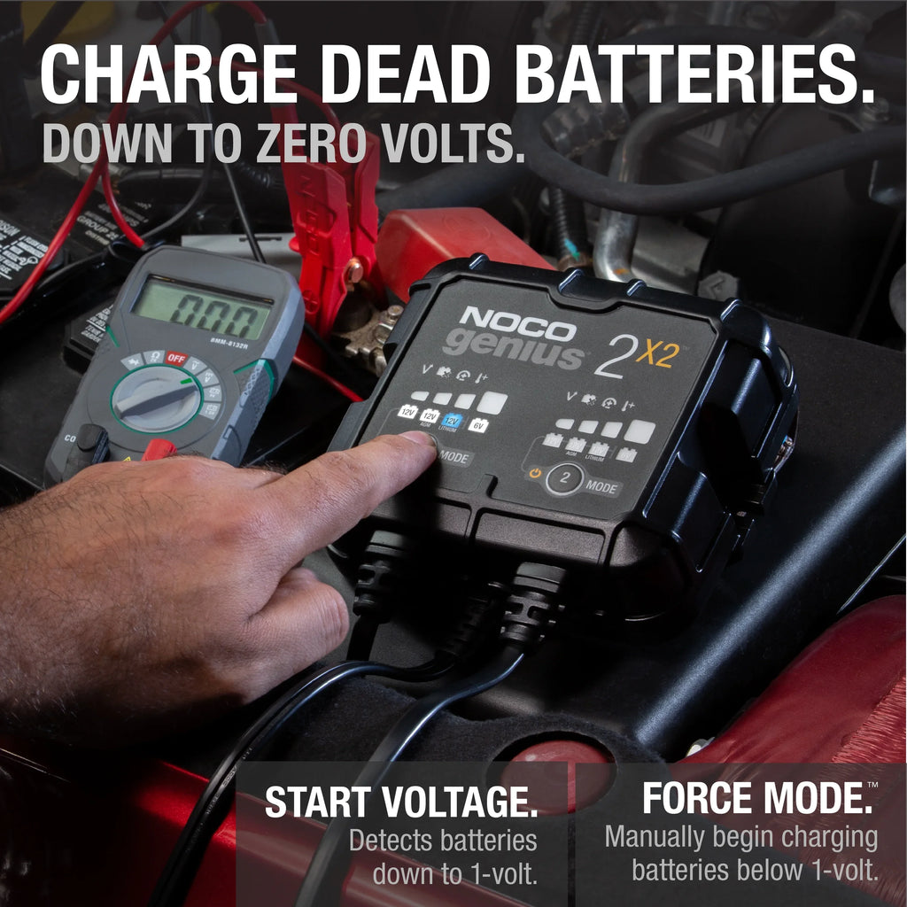 NOCO GENIUS2X2: 2-Bank 4A (2A/Bank) 6V/12V Smart Battery Charger, Maintainer and Desulfator - image 5