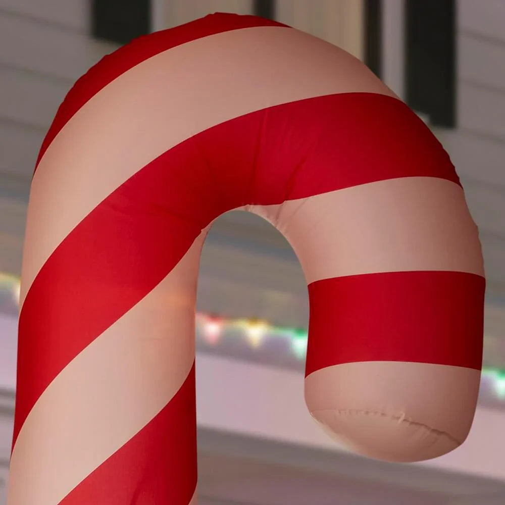 Airblown 8 ft. Inflatable Candy Cane with Stacking Signs - image 4