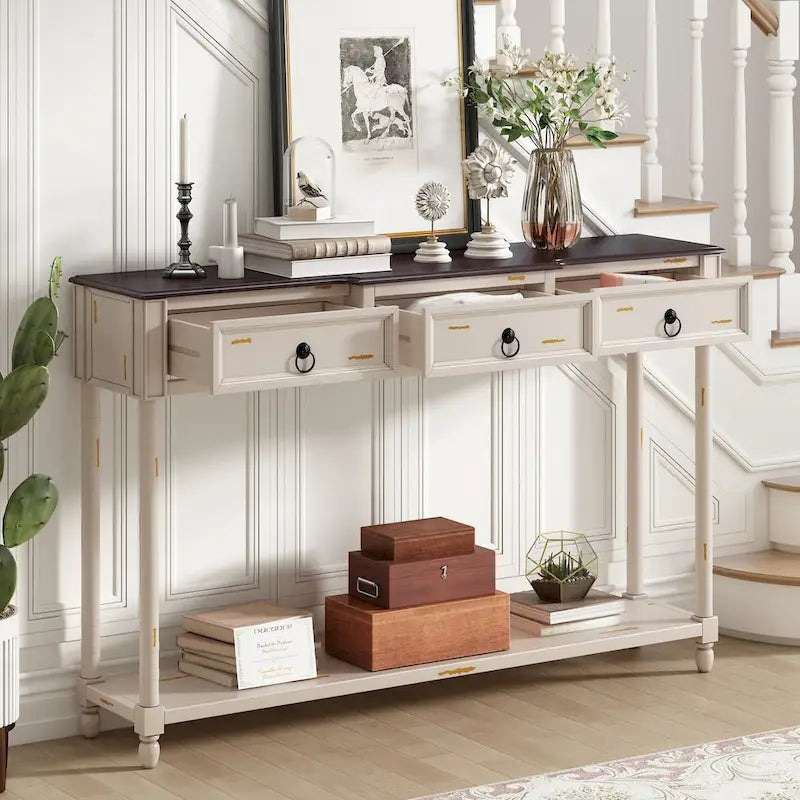 Entryway Console Table with Drawers and Extended Shelf - image 33