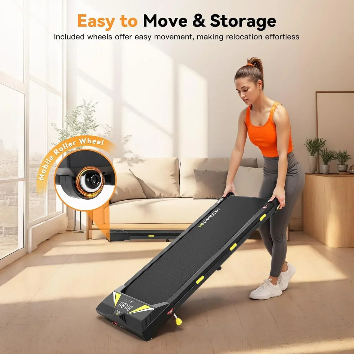Walking Vibration Pad with APP, 3 in 1 Under Desk Treadmill, 2.5HP Low Noise Walking Treadmill Pad with Remote Control,Portab