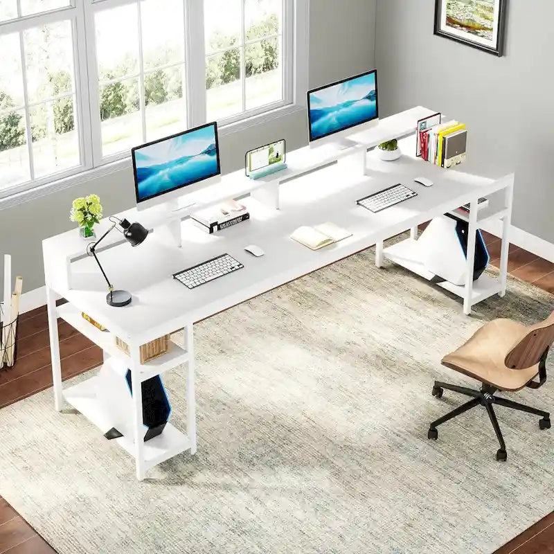 78.7-Inch Extra Long Double Desk for Two, Ideal for Home Office Use - image 7