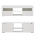 Contemporary LED TV Stand Media Console with Illuminated Features - High Gloss Finish, 51L x 14W x 16H inches - image 4