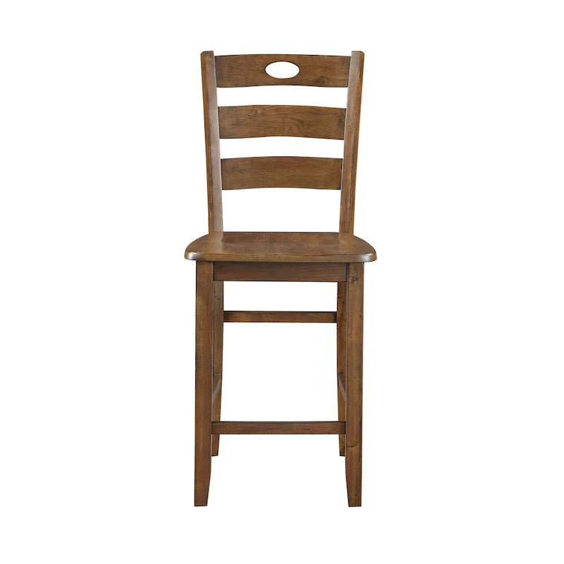 5-Piece Wooden Counter Height Dining Set: Square Table and 4 Chairs for Your Kitchen - image 10