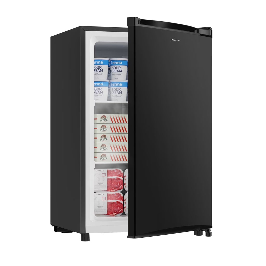 BANGSON 3.0 Cu.ft Compact Upright Freezer, Energy-Saving Mini Freezer with Adjustable Thermostat,Black - image 1