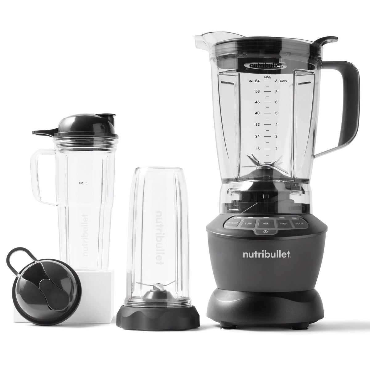 nutribullet 1200 Watts 64 oz. Full-Size Blender Combo NBF50500, Dark Gray. (Condition: New)