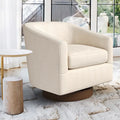 LUE BONA Contemporary Upholstered Wooden Barrel Swivel Accent Chair for Living Room - image 4