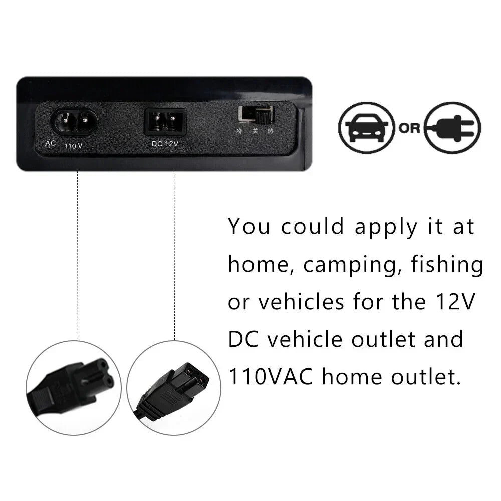 Newest Portable Iceless Thermoelectric Cooler Warmer Low Noise Car Electric Refrigerator Mini Fridge for Car Travel Trip Cami