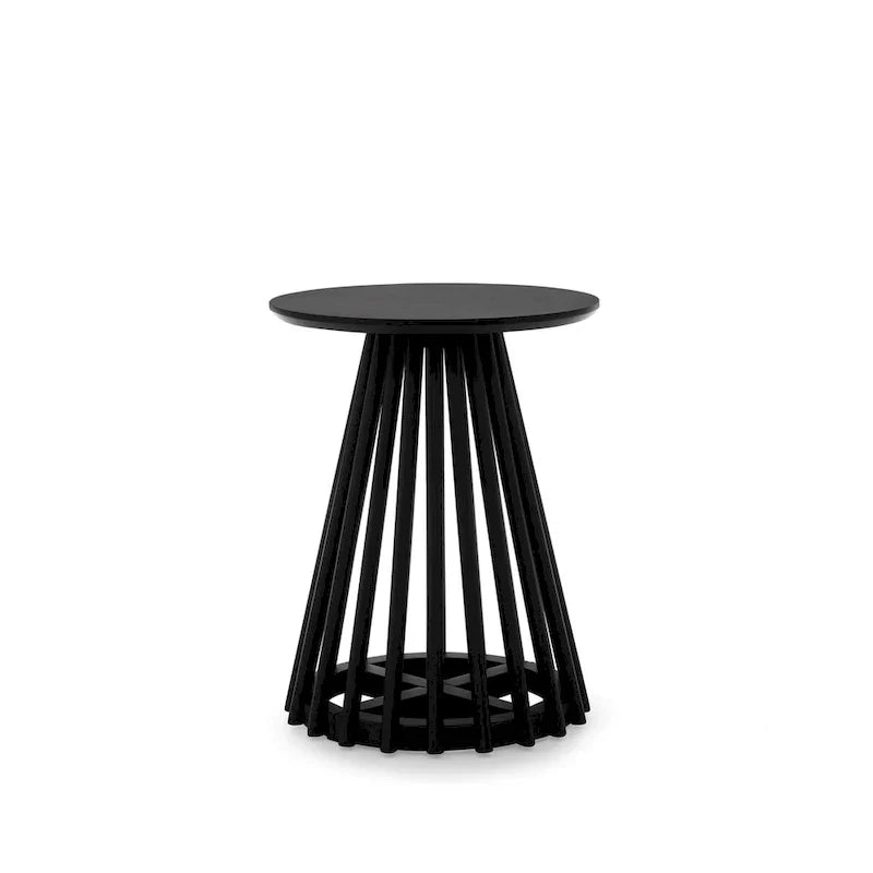 15.75-Inch Round Solid Wood Coffee Table - Minimalist End Table for Living Room - image 3