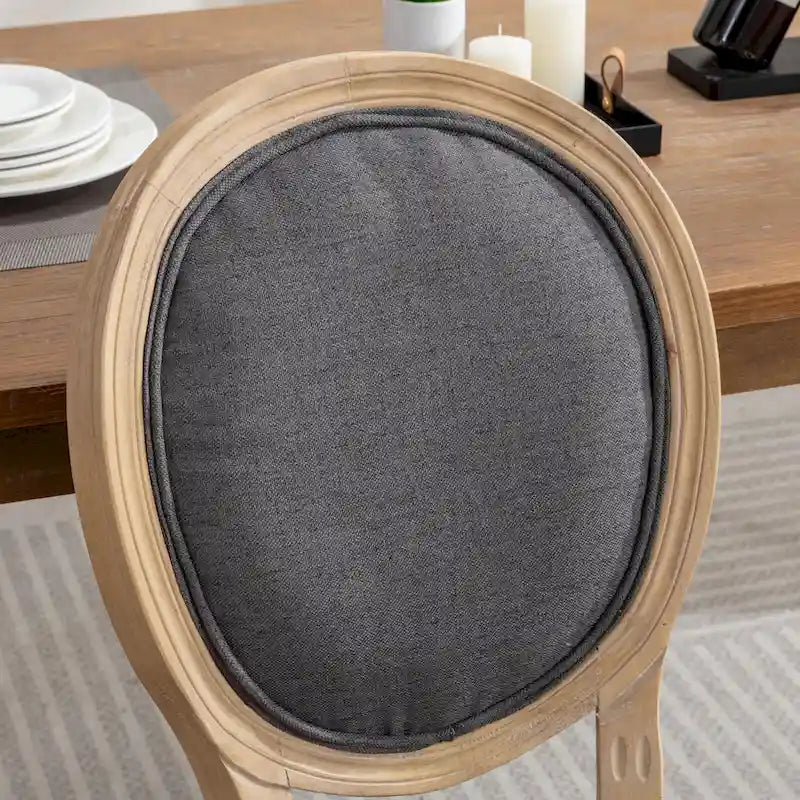 Set of 2 French Oval Back Dining Chairs - Elegant Retro Design with Solid Wood Frame - image 10