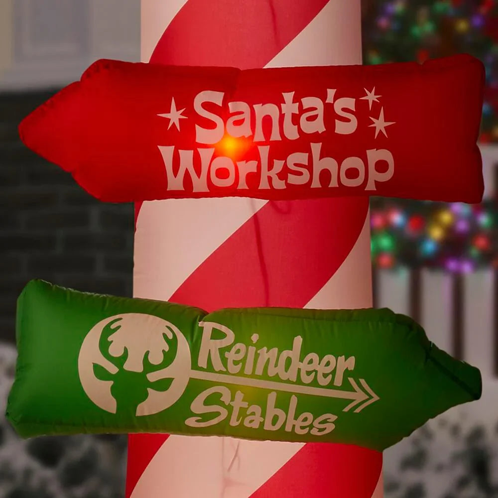 Airblown 8 ft. Inflatable Candy Cane with Stacking Signs - image 5