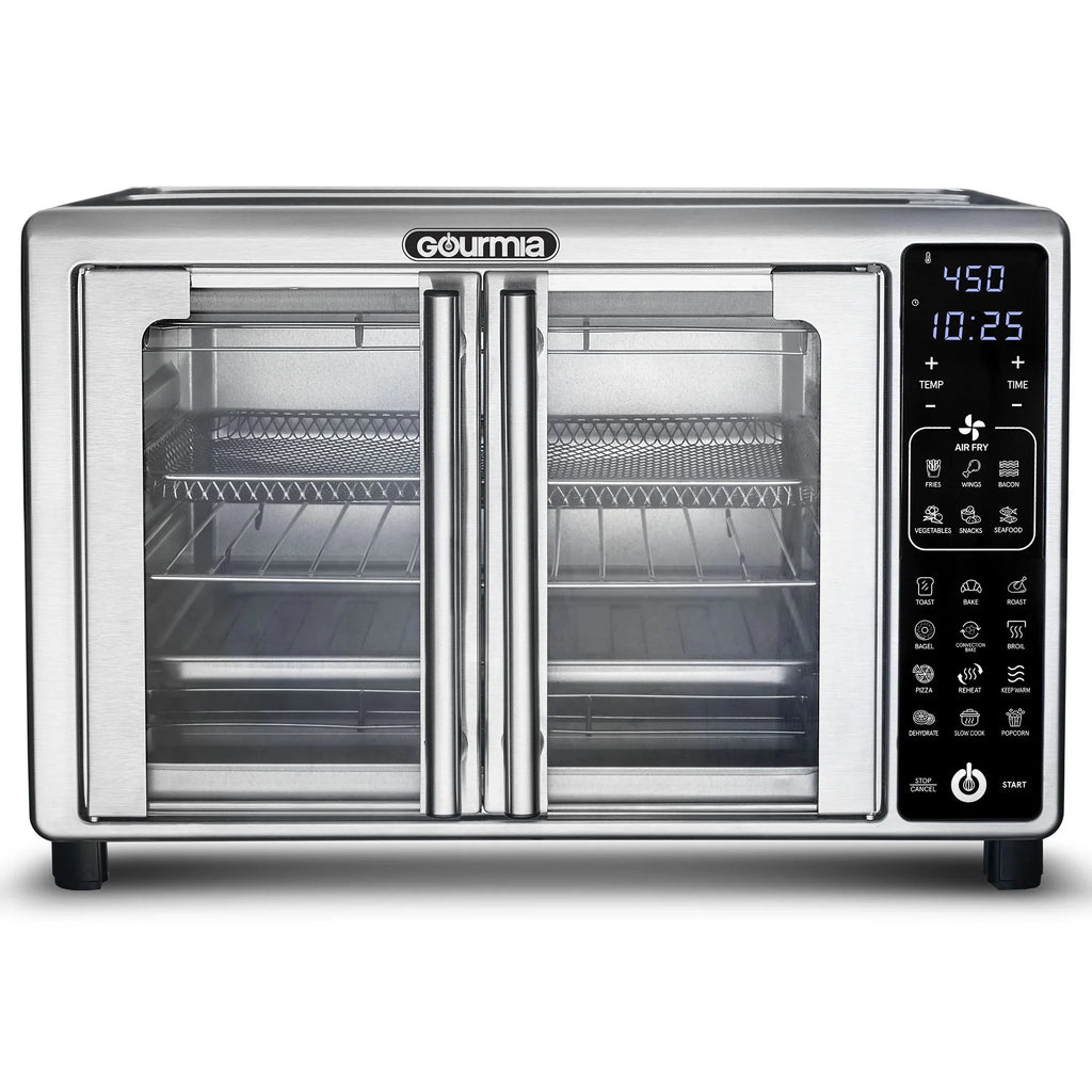 Gourmia French Door Digital Toaster Oven Air Fryer, 6-Slice, 24L, Stainless Steel - GTF2440