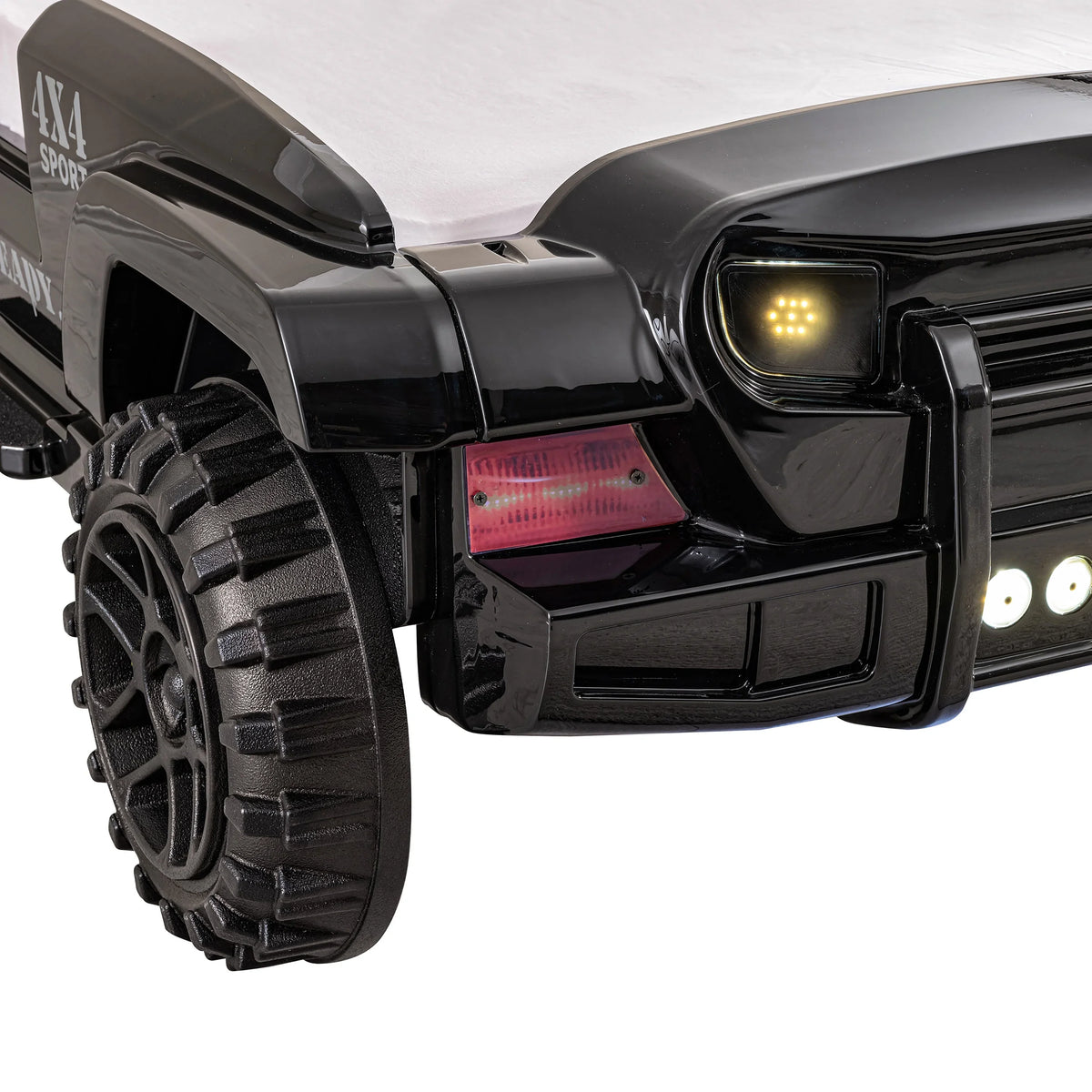 Furniture of America Terra Kids Plastic Twin SUV Bed with LED and Sound, Black - image 12