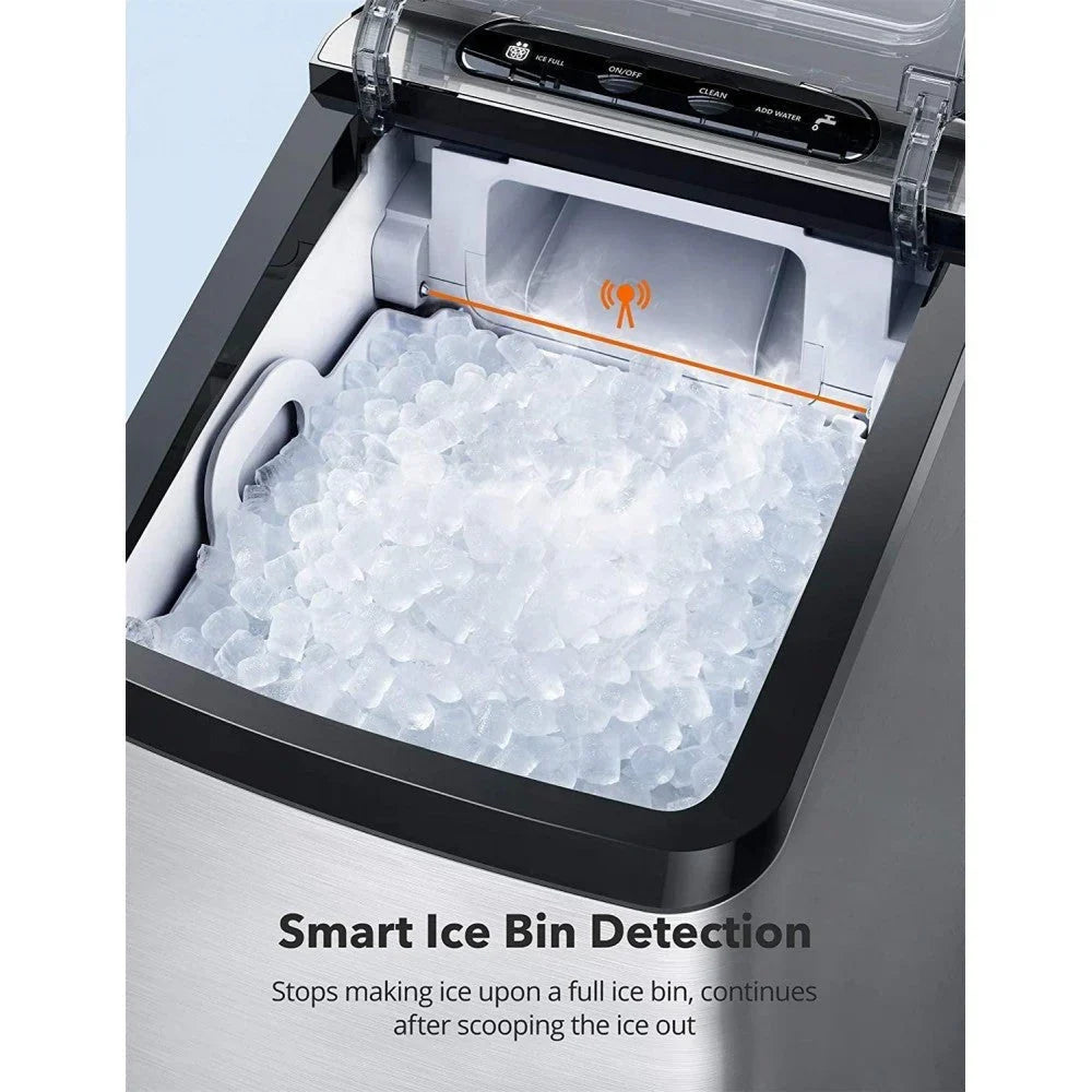 Nugget Ice Maker for Countertop TAOTRONIC Sonic Ice Maker Machine