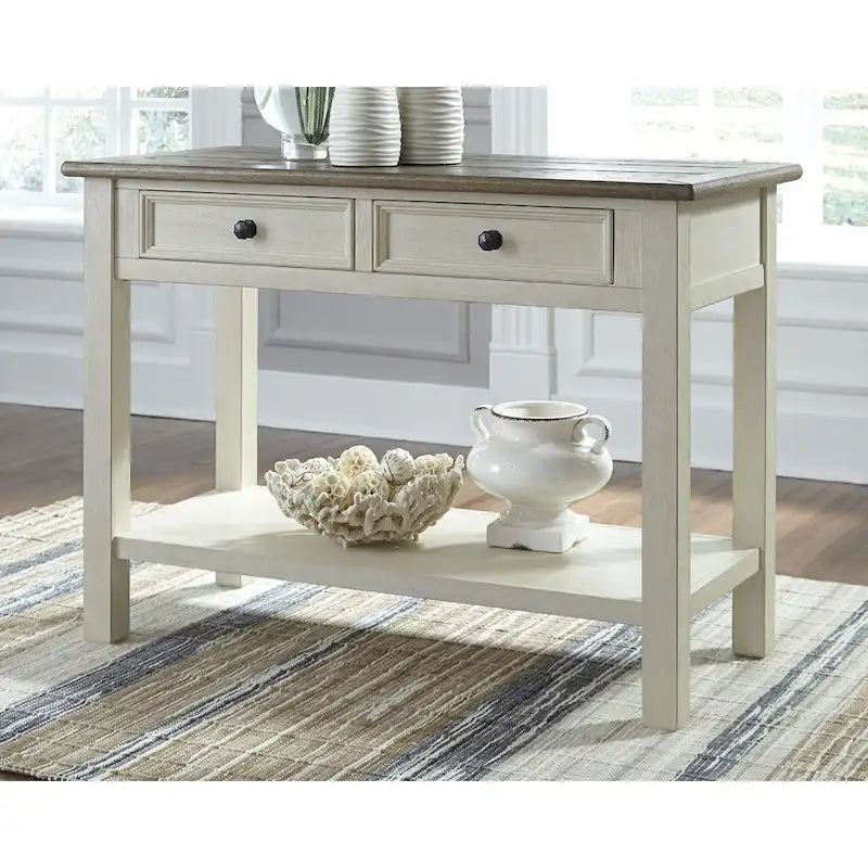 Signature Design by Ashley Bolanburg Rustic Farmhouse Sofa Table - image 3