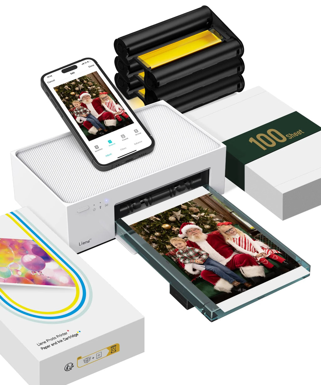 Liene 4×6 Photo Printer with Wi-Fi, 100 Sheets, Thermal-Dye Sublimation, for iPhone & Android - image 1