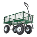Gorilla Carts GOR400-COM Steel Garden Cart with Removable Sides, 400-lbs. Capacity, Green