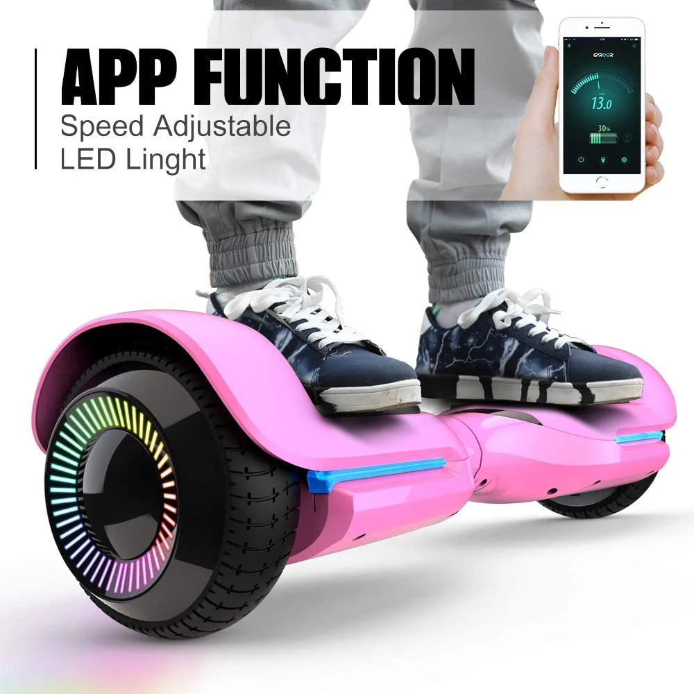 6.5 Inch Swift with Flashed Wheel Smart Self Balanceing Scooter with Music Speaker App-Enabled Hoverboard UL2272 Certificated - image 4