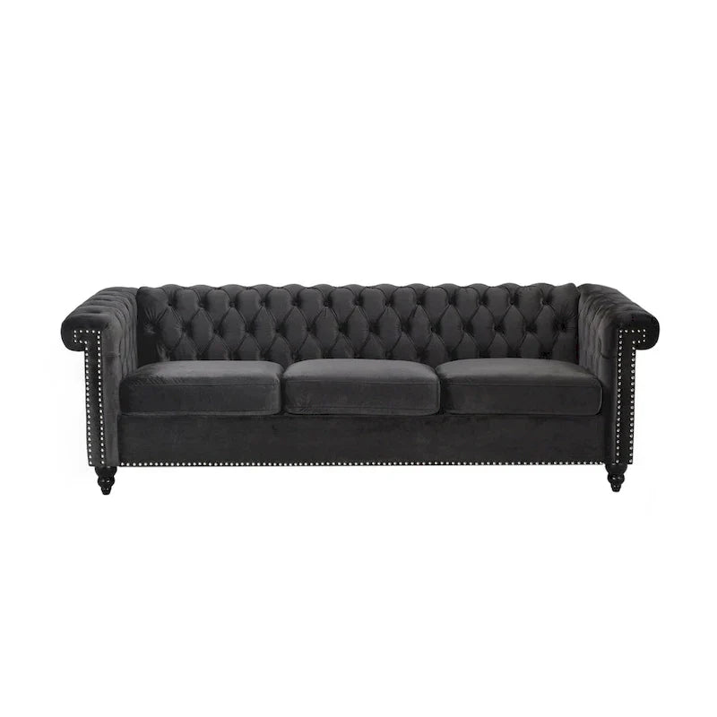 Christopher Knight Home Parkhurst Velvet Tufted Sofa - image 3